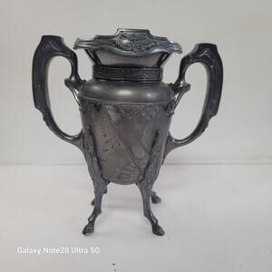 Wilcox Antique Silverplate Holloware  136 Open Sugar Bowl Quadruple 2 Handles